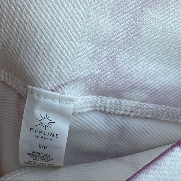 Aerie Offline Tie Dye Marble Print Seamless Leggings Tights Purple White Small - Picture 6 of 7